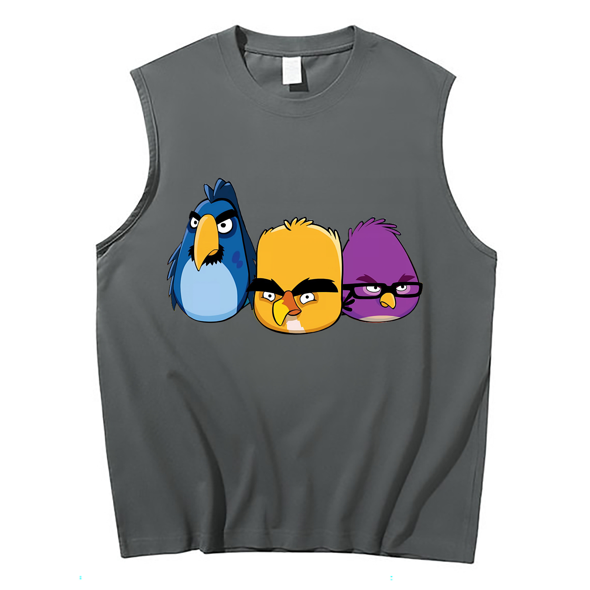 （画像用） Angry Birds アングリーバード コットン100％タンクトップ（フロントプリント）